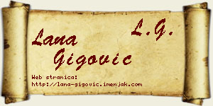 Lana Gigović vizit kartica
